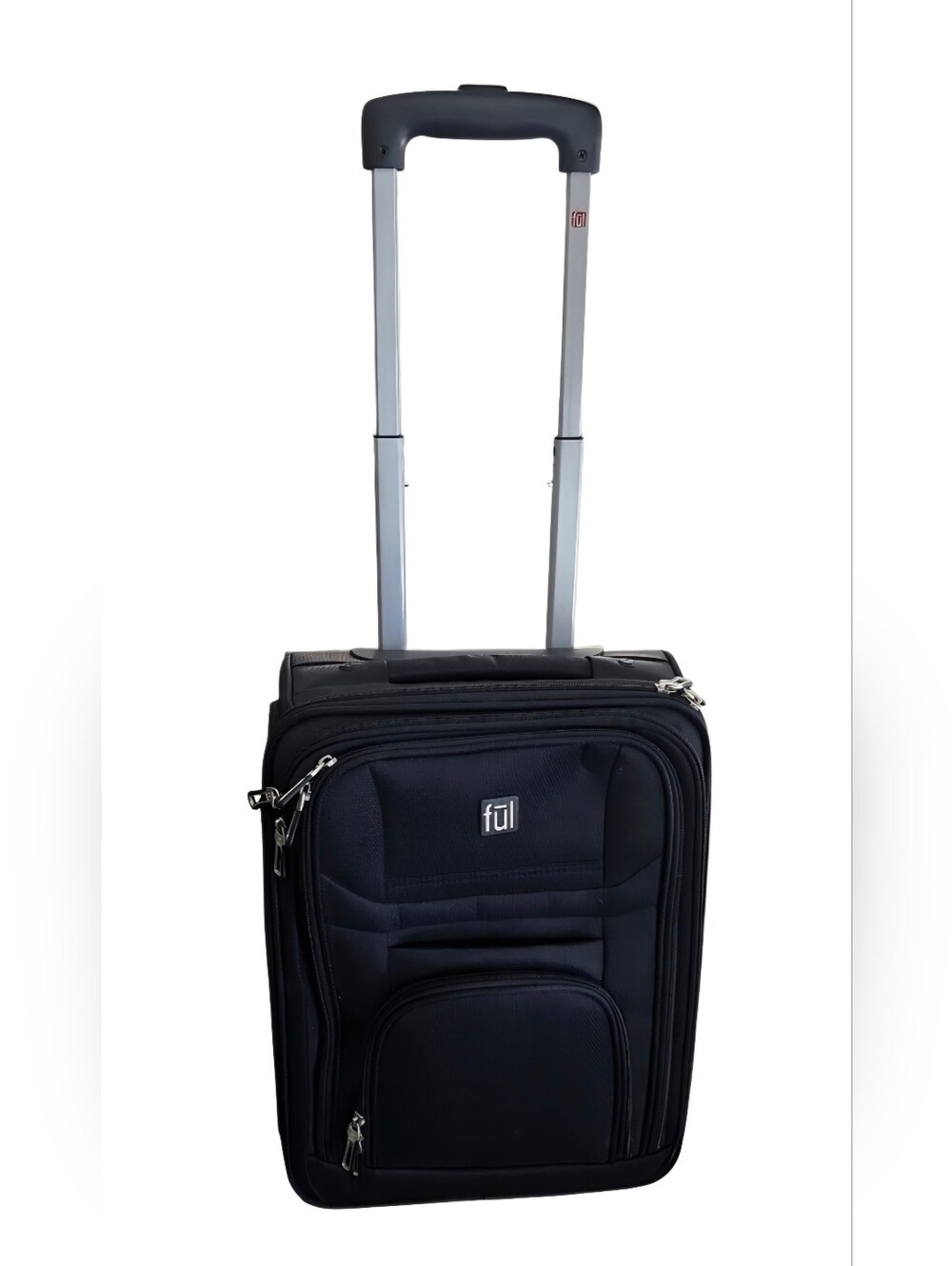 Ful Rolling Luggage Small Suitcase Bag 20" Black With Handle Multi Layer and poc